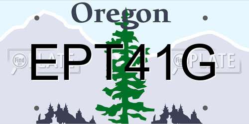 EPT41G Oregon License Plate