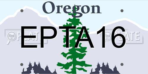 EPTA16 Oregon License Plate