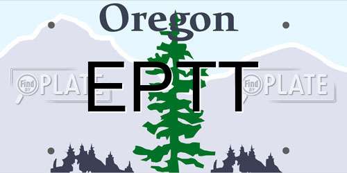 EPTT Oregon License Plate