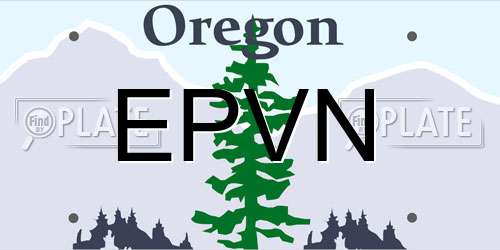 EPVN Oregon License Plate