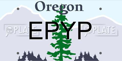EPYP Oregon License Plate