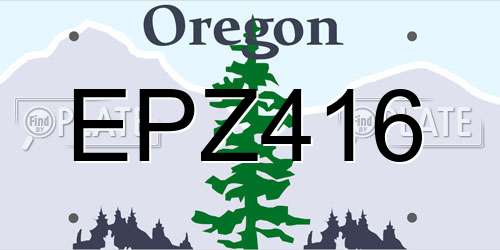 EPZ416 Oregon License Plate