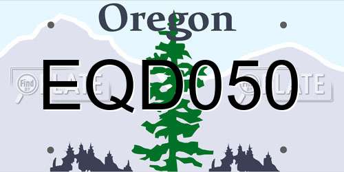 EQD050 Oregon License Plate