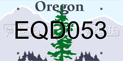 EQD053 Oregon License Plate
