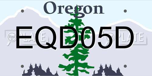 EQD05D Oregon License Plate