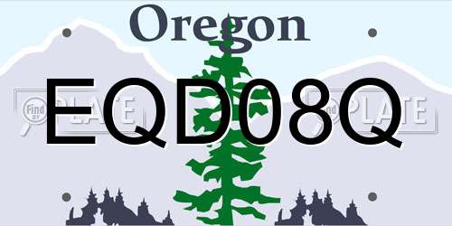EQD08Q Oregon License Plate