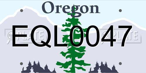 EQL0047 Oregon License Plate