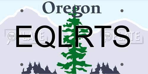 EQLRTS Oregon License Plate