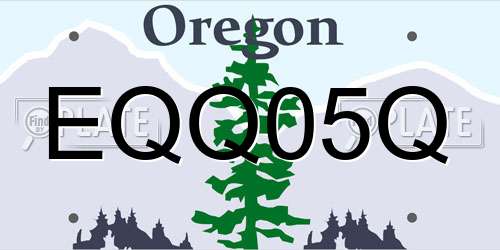 EQQ05Q Oregon License Plate