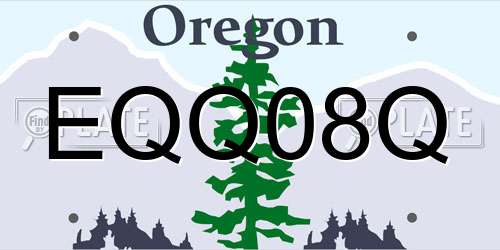 EQQ08Q Oregon License Plate