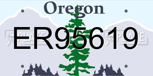 ER95619 Oregon License Plate