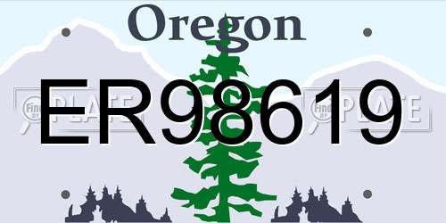 ER98619 Oregon License Plate