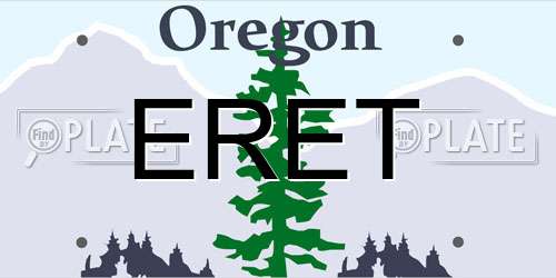 ERET Oregon License Plate