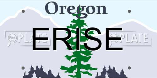 ERISE Oregon License Plate