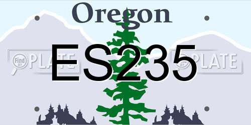 ES235 Oregon License Plate
