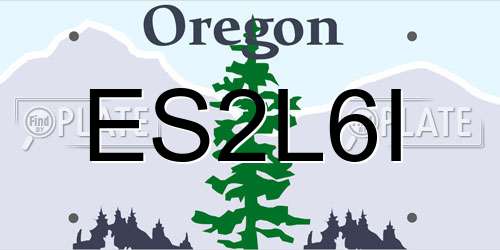 ES2L6I Oregon License Plate