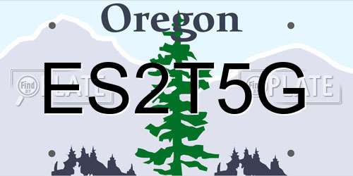 ES2T5G Oregon License Plate