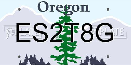 ES2T8G Oregon License Plate