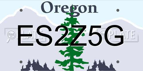 ES2Z5G Oregon License Plate