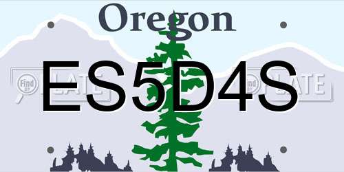 ES5D4S Oregon License Plate