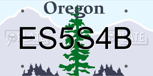 ES5S4B Oregon License Plate