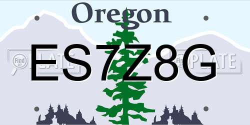 ES7Z8G Oregon License Plate