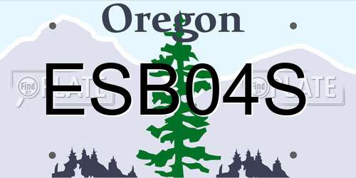 ESB04S Oregon License Plate