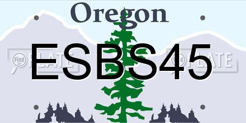 ESBS45 Oregon License Plate