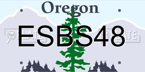 ESBS48 Oregon License Plate