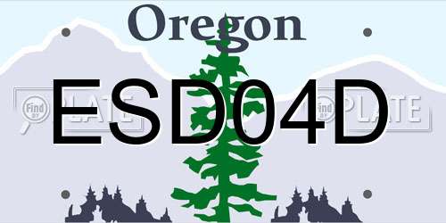 ESD04D Oregon License Plate