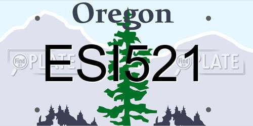 ESI521 Oregon License Plate