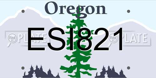 ESI821 Oregon License Plate