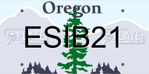 ESIB21 Oregon License Plate