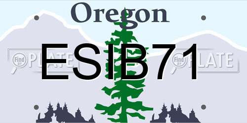 ESIB71 Oregon License Plate