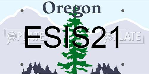 ESIS21 Oregon License Plate