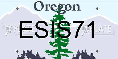 ESIS71 Oregon License Plate