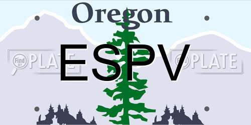 ESPV Oregon License Plate