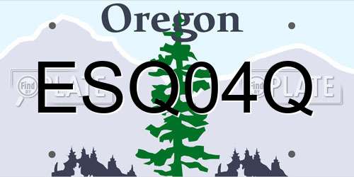 ESQ04Q Oregon License Plate