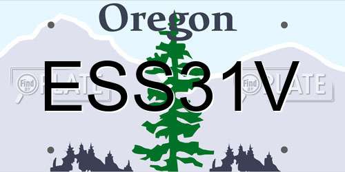 ESS31V Oregon License Plate