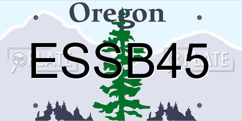 ESSB45 Oregon License Plate