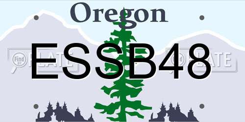 ESSB48 Oregon License Plate