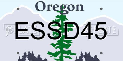 ESSD45 Oregon License Plate