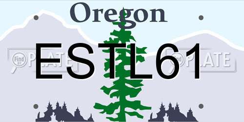 ESTL61 Oregon License Plate