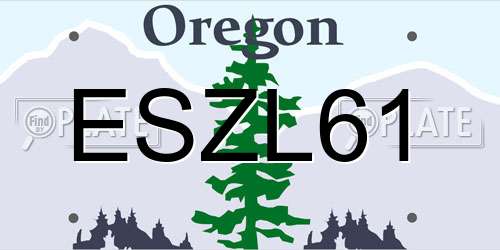 ESZL61 Oregon License Plate