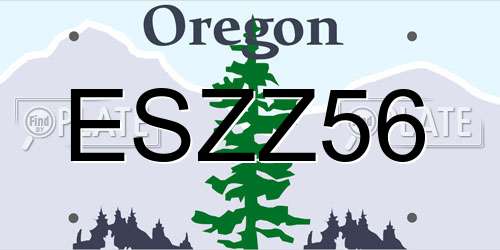 ESZZ56 Oregon License Plate
