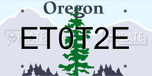 ET0T2E Oregon License Plate