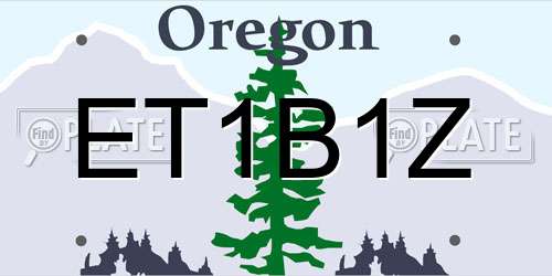 ET1B1Z Oregon License Plate