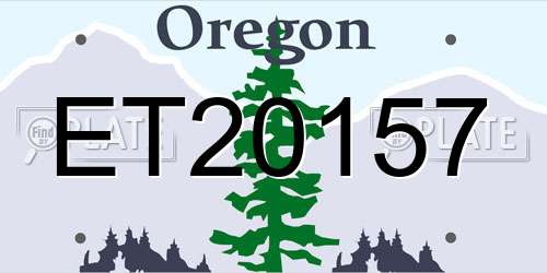 ET20157 Oregon License Plate