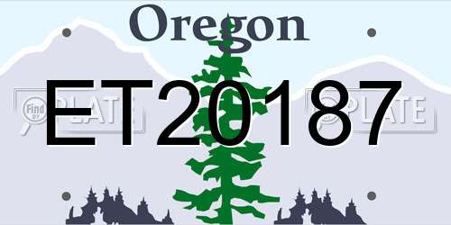ET20187 Oregon License Plate