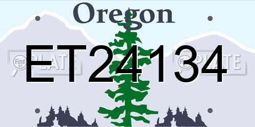 ET24134 Oregon License Plate